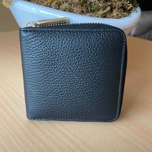 Cuyana Leather Zip Wallet Black